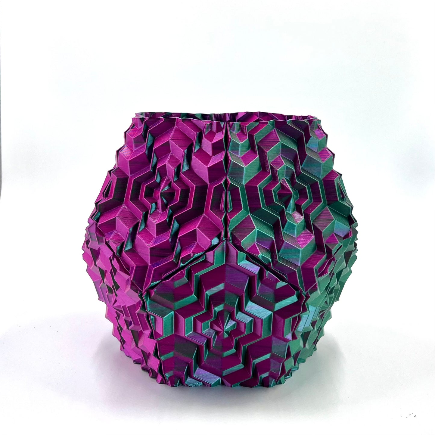 Noa Vase Bicolor - Blue, Green & Pink