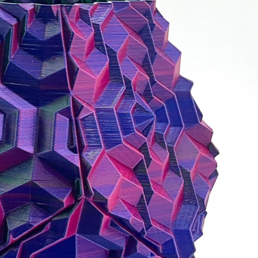 Noa Vase Bicolor - Blue, Green & Pink