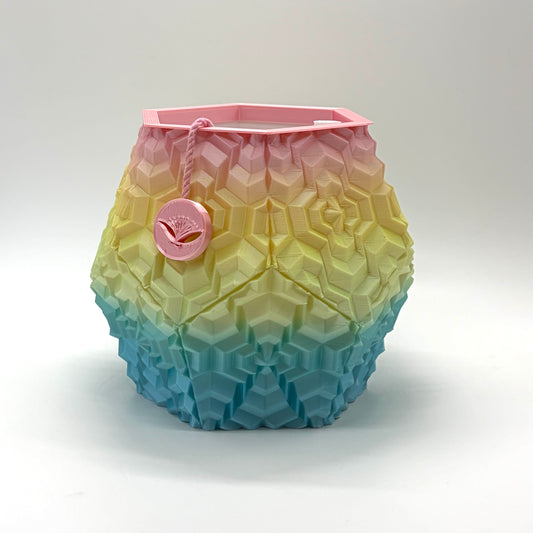 Noa Vase Rainbow (Blue, Yellow & Pink) Large