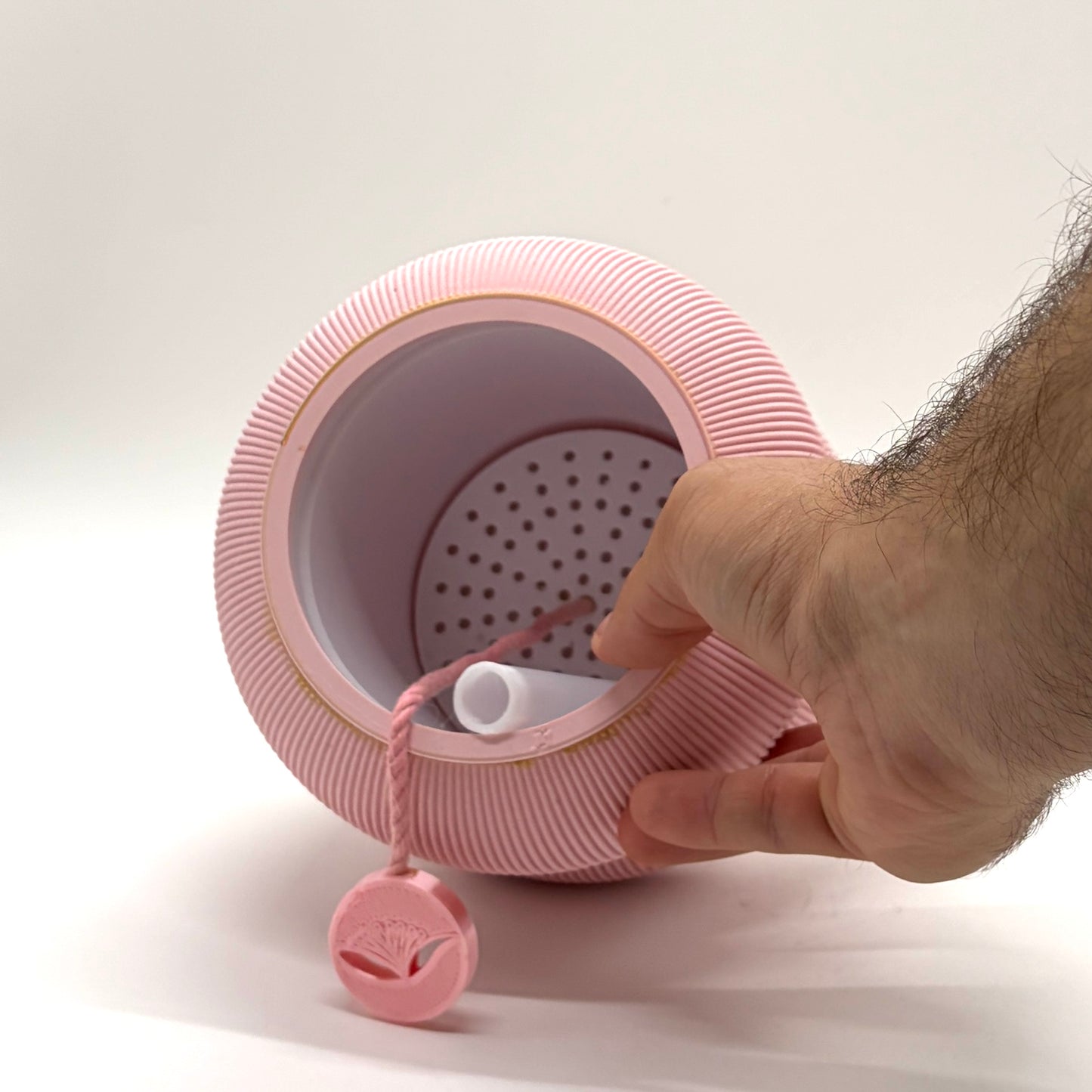 Arawari Self-watering Vase Pastel Pink Medium