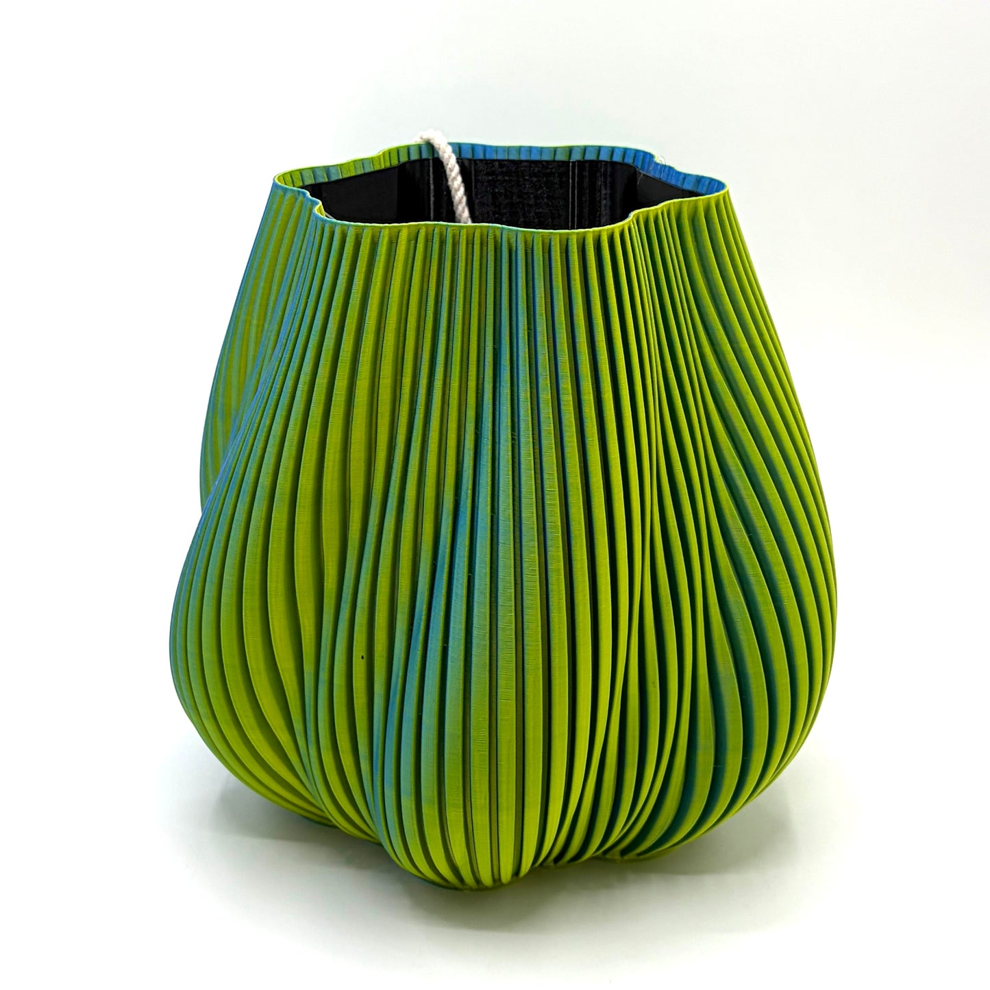 Wake Self-watering Vase Blue & Yellow Large