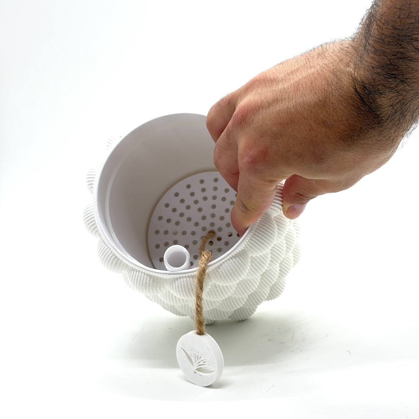 Pexeke Self-Watering Vase Matte White Medium