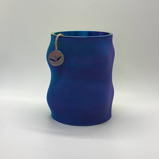 Kare Self-watering Vase Purple, green & blue