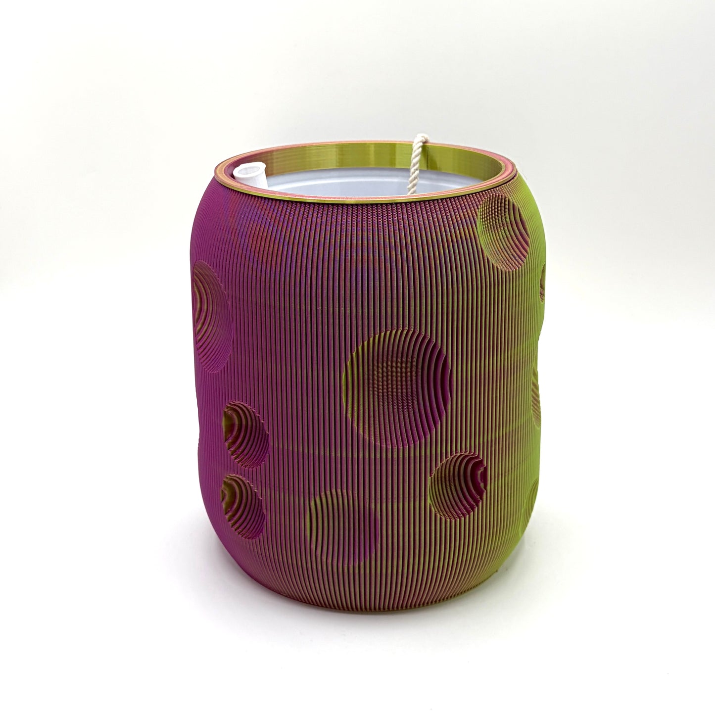 Poripo Self-Watering Vase Pink & Green Large