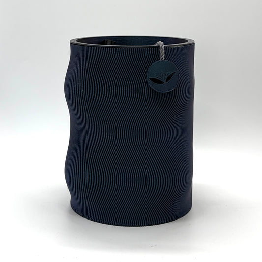 Kare Self-watering Vase Sparkly Dark Blue Large