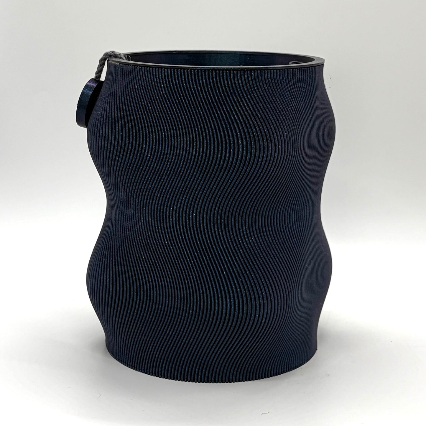 Kare Self-watering Vase Sparkly Dark Blue Large