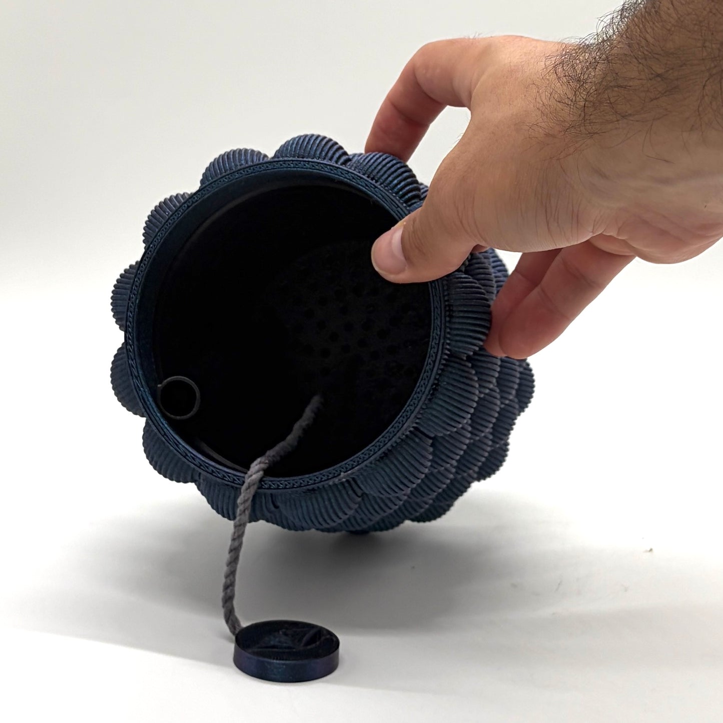 Pexeke Self-Watering Vase Sparkly Dark Blue Medium