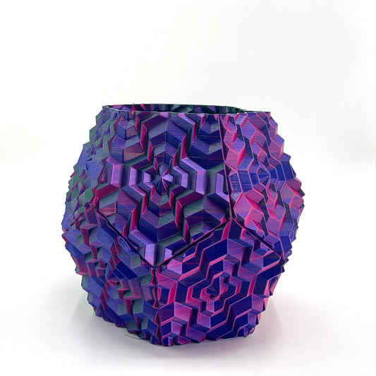 Noa Vase Bicolor - Blue, Green & Pink