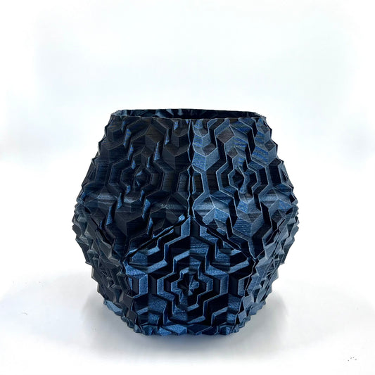 Noa Vase Tricolor - Silver & Black