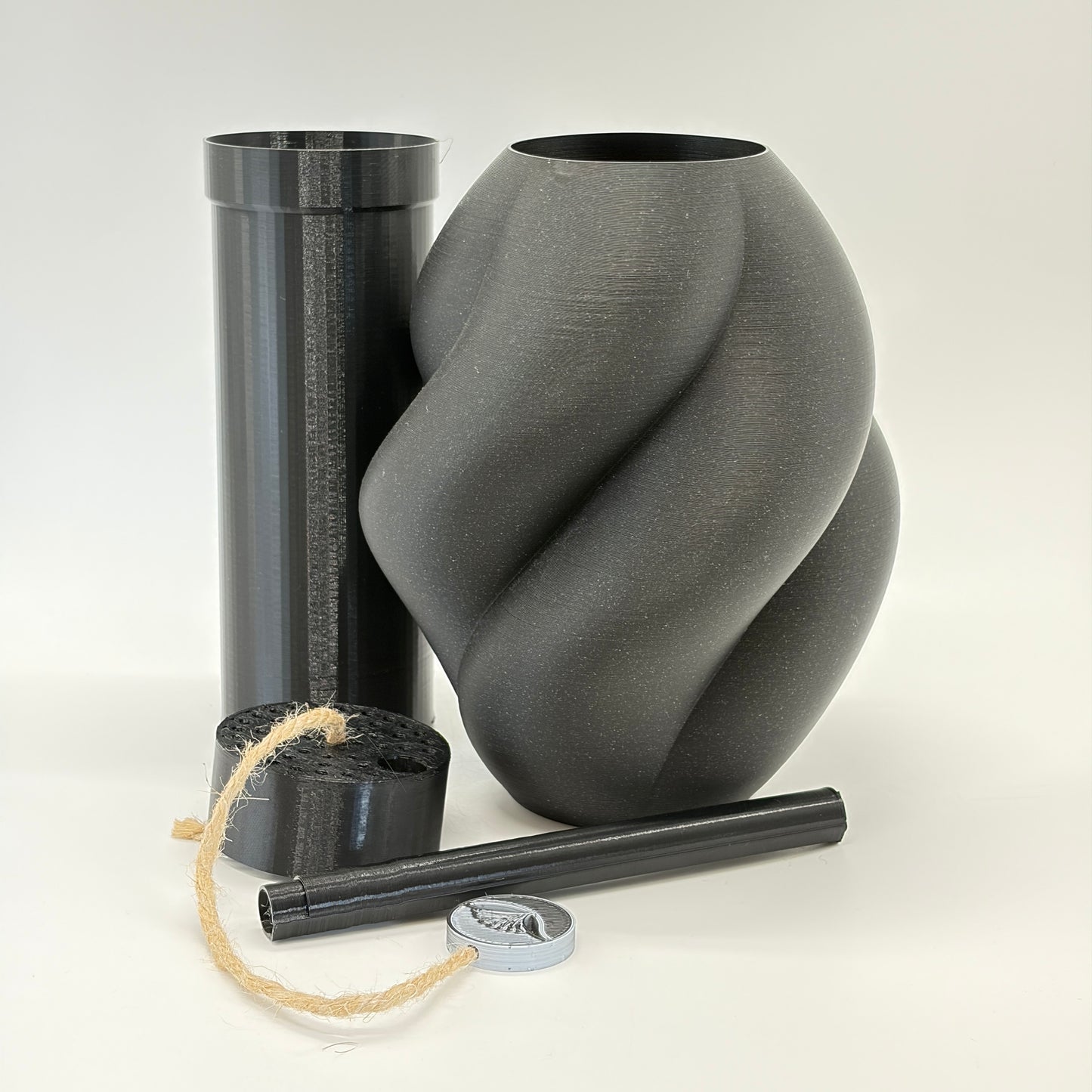 Wahari Self-watering Vase Sparkly Black Large