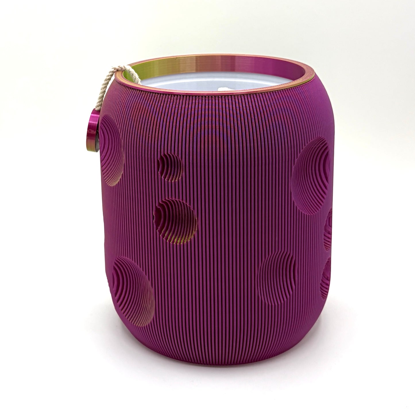 Poripo Self-Watering Vase Pink & Green Large