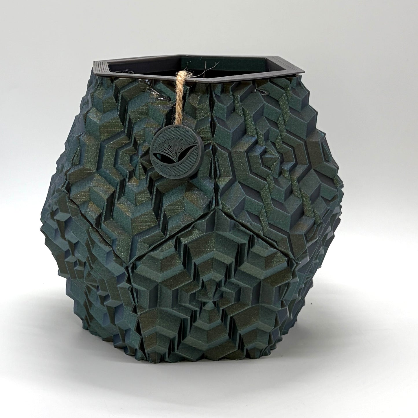 Noa Self-watering Vase Shimmering Green Large