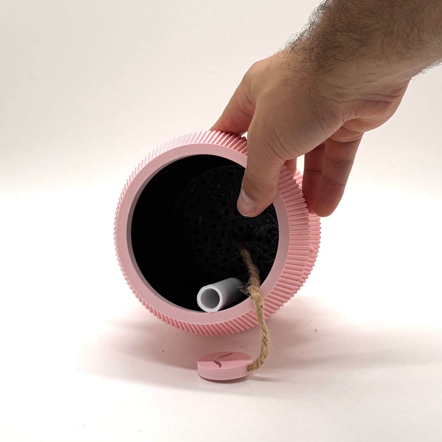 Yayo Self-Watering Vase Sparkly Pastel Pink Medium