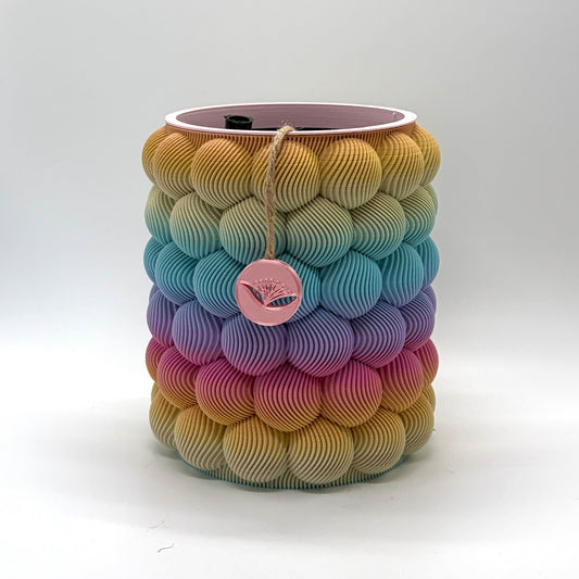 Self-watering 3D printed plant pot – Pexeke – Pastel rainbow – Australia