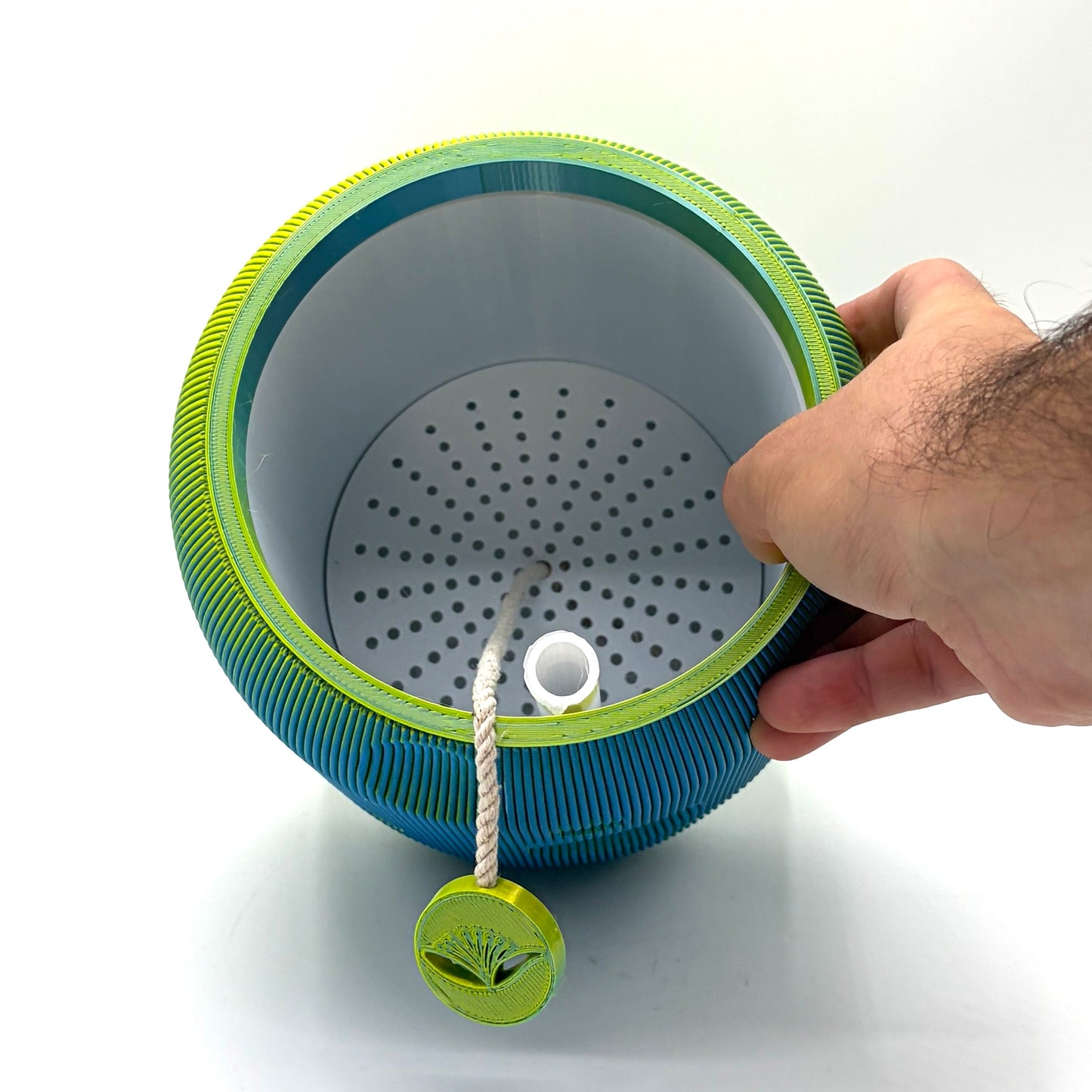 Self-watering plant pot - Poripo Blue & Yellow Large